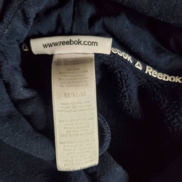 Mens Rebock Size Medium Navy Hooded Sweater - Picture 5 of 5